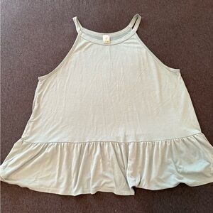 Women's Light Blue Sleeveless Top L
